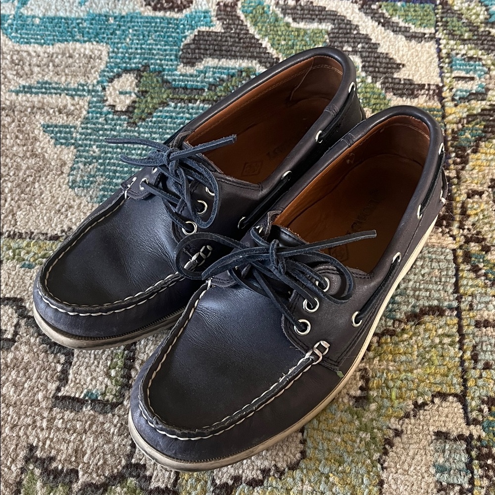 Navy Quoddy Boat Shoes